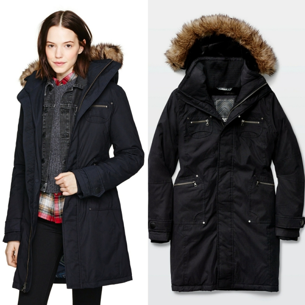 ARITZIA TNA VERBIER Parka Coat In Black XL.